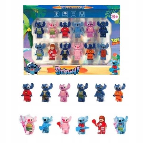 Stich Lilo Klocki MINI FIGURKI 12SZT + AKCESORIA ZESTAW LUDZIKI DLA DZIECI